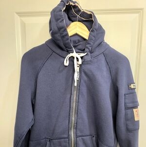 THUMB The Original Inside Pocket Co. Navy Full-Zip Hoodie LARGE!
